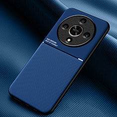 Coque Ultra Fine Silicone Souple Housse Etui avec Aimante Magnetique pour Huawei Honor Magic6 Lite 5G Bleu
