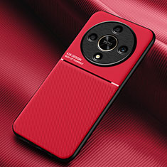 Coque Ultra Fine Silicone Souple Housse Etui avec Aimante Magnetique pour Huawei Honor Magic6 Lite 5G Rouge