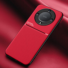 Coque Ultra Fine Silicone Souple Housse Etui avec Aimante Magnetique pour Huawei Honor X9a 5G Rouge
