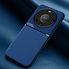 Coque Ultra Fine Silicone Souple Housse Etui avec Aimante Magnetique pour Huawei Mate 60 Pro Bleu