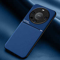 Coque Ultra Fine Silicone Souple Housse Etui avec Aimante Magnetique pour Huawei Mate 60 Pro+ Plus Bleu