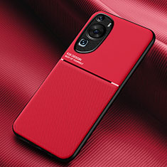 Coque Ultra Fine Silicone Souple Housse Etui avec Aimante Magnetique pour Huawei P60 Art Rouge