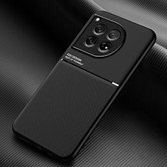 Coque Ultra Fine Silicone Souple Housse Etui avec Aimante Magnetique pour OnePlus 12 5G Noir