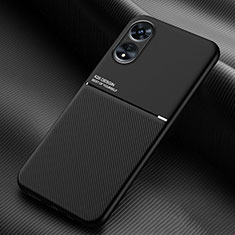 Coque Ultra Fine Silicone Souple Housse Etui avec Aimante Magnetique pour Oppo A1x 5G Noir