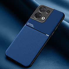 Coque Ultra Fine Silicone Souple Housse Etui avec Aimante Magnetique pour Oppo Reno8 5G Bleu