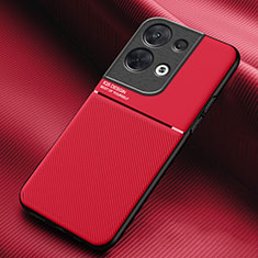 Coque Ultra Fine Silicone Souple Housse Etui avec Aimante Magnetique pour Oppo Reno8 Pro+ Plus 5G Rouge