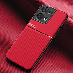 Coque Ultra Fine Silicone Souple Housse Etui avec Aimante Magnetique pour Oppo Reno9 5G Rouge