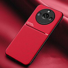 Coque Ultra Fine Silicone Souple Housse Etui avec Aimante Magnetique pour Realme 11 Pro+ Plus 5G Rouge