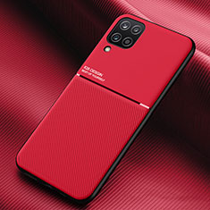 Coque Ultra Fine Silicone Souple Housse Etui avec Aimante Magnetique pour Samsung Galaxy A12 5G Rouge