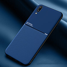 Coque Ultra Fine Silicone Souple Housse Etui avec Aimante Magnetique pour Samsung Galaxy M02 Bleu