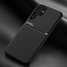 Coque Ultra Fine Silicone Souple Housse Etui avec Aimante Magnetique pour Samsung Galaxy S21 Ultra 5G Noir