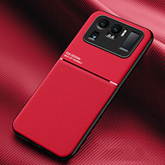 Coque Ultra Fine Silicone Souple Housse Etui avec Aimante Magnetique pour Xiaomi Mi 11 Ultra 5G Rouge