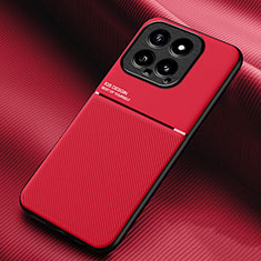 Coque Ultra Fine Silicone Souple Housse Etui avec Aimante Magnetique pour Xiaomi Mi 14 5G Rouge