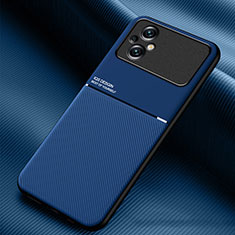 Coque Ultra Fine Silicone Souple Housse Etui avec Aimante Magnetique pour Xiaomi Poco M5 4G Bleu