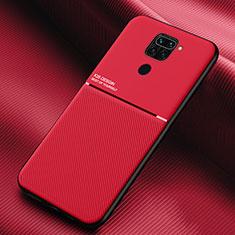 Coque Ultra Fine Silicone Souple Housse Etui avec Aimante Magnetique pour Xiaomi Redmi 10X 4G Rouge
