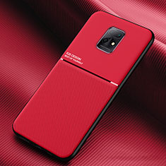 Coque Ultra Fine Silicone Souple Housse Etui avec Aimante Magnetique pour Xiaomi Redmi 10X 5G Rouge