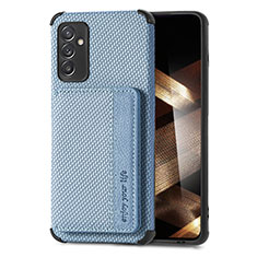 Coque Ultra Fine Silicone Souple Housse Etui avec Aimante Magnetique S01D pour Samsung Galaxy A15 5G Bleu