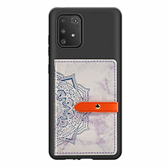 Coque Ultra Fine Silicone Souple Housse Etui avec Aimante Magnetique S01D pour Samsung Galaxy A91 Violet