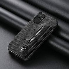 Coque Ultra Fine Silicone Souple Housse Etui avec Aimante Magnetique S01D pour Xiaomi Redmi Note 10 Pro 4G Noir