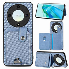 Coque Ultra Fine Silicone Souple Housse Etui avec Aimante Magnetique S02D pour Huawei Honor Magic5 Lite 5G Bleu