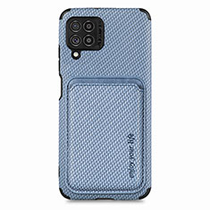 Coque Ultra Fine Silicone Souple Housse Etui avec Aimante Magnetique S02D pour Samsung Galaxy F62 5G Bleu