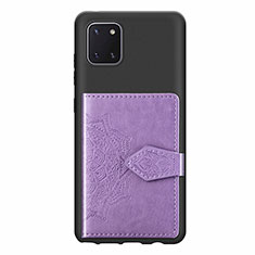 Coque Ultra Fine Silicone Souple Housse Etui avec Aimante Magnetique S02D pour Samsung Galaxy M60s Violet