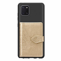 Coque Ultra Fine Silicone Souple Housse Etui avec Aimante Magnetique S02D pour Samsung Galaxy Note 10 Lite Or
