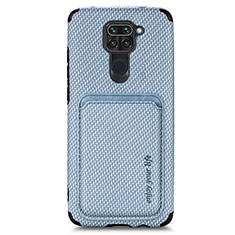 Coque Ultra Fine Silicone Souple Housse Etui avec Aimante Magnetique S02D pour Xiaomi Redmi Note 9 Bleu