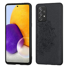 Coque Ultra Fine Silicone Souple Housse Etui avec Aimante Magnetique S03D pour Samsung Galaxy A52 5G Noir