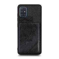 Coque Ultra Fine Silicone Souple Housse Etui avec Aimante Magnetique S03D pour Samsung Galaxy A71 5G Noir