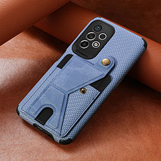 Coque Ultra Fine Silicone Souple Housse Etui avec Aimante Magnetique S03D pour Samsung Galaxy A73 5G Bleu