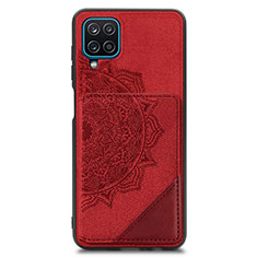 Coque Ultra Fine Silicone Souple Housse Etui avec Aimante Magnetique S03D pour Samsung Galaxy F12 Rouge