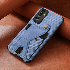 Coque Ultra Fine Silicone Souple Housse Etui avec Aimante Magnetique S03D pour Samsung Galaxy M13 4G Bleu