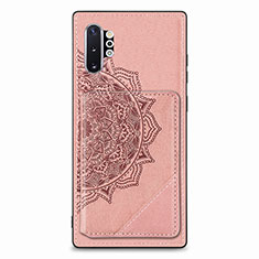Coque Ultra Fine Silicone Souple Housse Etui avec Aimante Magnetique S03D pour Samsung Galaxy Note 10 Plus 5G Or Rose