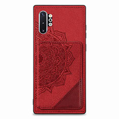 Coque Ultra Fine Silicone Souple Housse Etui avec Aimante Magnetique S03D pour Samsung Galaxy Note 10 Plus 5G Rouge