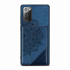Coque Ultra Fine Silicone Souple Housse Etui avec Aimante Magnetique S03D pour Samsung Galaxy Note 20 5G Bleu