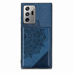 Coque Ultra Fine Silicone Souple Housse Etui avec Aimante Magnetique S03D pour Samsung Galaxy Note 20 Ultra 5G Bleu