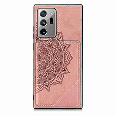 Coque Ultra Fine Silicone Souple Housse Etui avec Aimante Magnetique S03D pour Samsung Galaxy Note 20 Ultra 5G Or Rose