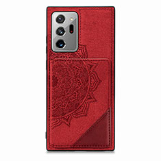 Coque Ultra Fine Silicone Souple Housse Etui avec Aimante Magnetique S03D pour Samsung Galaxy Note 20 Ultra 5G Rouge