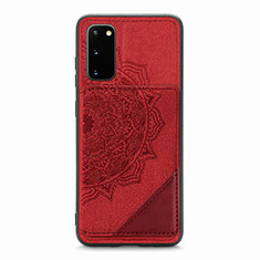 Coque Ultra Fine Silicone Souple Housse Etui avec Aimante Magnetique S03D pour Samsung Galaxy S20 5G Rouge