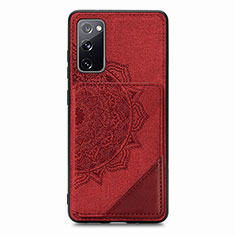 Coque Ultra Fine Silicone Souple Housse Etui avec Aimante Magnetique S03D pour Samsung Galaxy S20 FE (2022) 5G Rouge