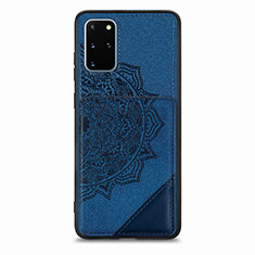 Coque Ultra Fine Silicone Souple Housse Etui avec Aimante Magnetique S03D pour Samsung Galaxy S20 Plus Bleu