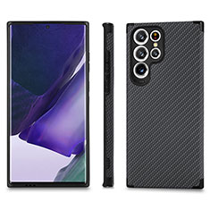 Coque Ultra Fine Silicone Souple Housse Etui avec Aimante Magnetique S03D pour Samsung Galaxy S21 Ultra 5G Noir