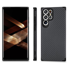 Coque Ultra Fine Silicone Souple Housse Etui avec Aimante Magnetique S03D pour Samsung Galaxy S24 Ultra 5G Noir