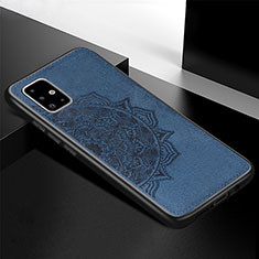 Coque Ultra Fine Silicone Souple Housse Etui avec Aimante Magnetique S04D pour Samsung Galaxy A71 5G Bleu