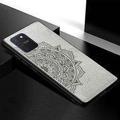 Coque Ultra Fine Silicone Souple Housse Etui avec Aimante Magnetique S04D pour Samsung Galaxy A91 Gris