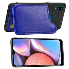Coque Ultra Fine Silicone Souple Housse Etui avec Aimante Magnetique S04D pour Samsung Galaxy M01s Bleu