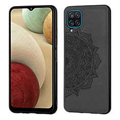 Coque Ultra Fine Silicone Souple Housse Etui avec Aimante Magnetique S04D pour Samsung Galaxy M12 Noir