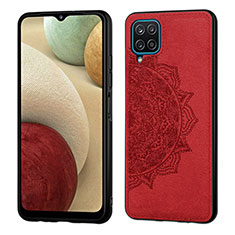 Coque Ultra Fine Silicone Souple Housse Etui avec Aimante Magnetique S04D pour Samsung Galaxy M12 Rouge