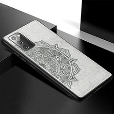 Coque Ultra Fine Silicone Souple Housse Etui avec Aimante Magnetique S04D pour Samsung Galaxy Note 20 5G Gris